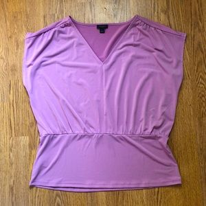 Ann Taylor Factory banded blouse, orchid, size L